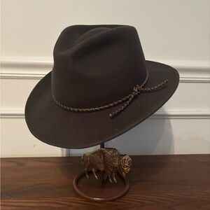 Brown wool American hat makers western style hat